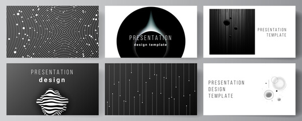 Vector layout of the presentation slides design business templates, multipurpose template for presentation brochure, brochure cover. Tech science future background, space design astronomy concept. © Raevsky Lab