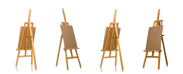Easel isolated on the white background