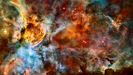 Naklejka na ściany i meble Cosmic landscape. Endless deep space. Elements of this image furnished by NASA