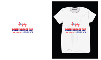 4th of July independence day t-shirt elements design vector