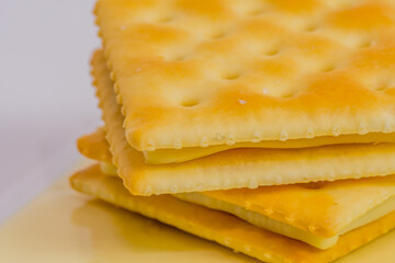 Cracker and cheese sandwiches
