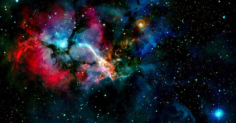 Starry outer space. Background texture. Elements of this image furnished by NASA