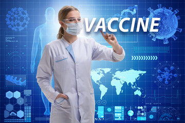 Woman doctor working on coronavirus covid-19 vaccine