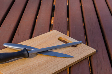 Steak knife and honing steel