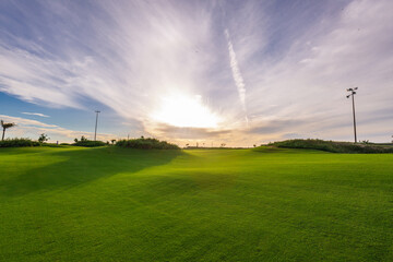 Fototapeta na wymiar Beautiful golf course on a sunny day
