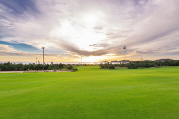 Beautiful golf course on a sunny day