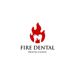 Illustration of modern and clean shaped teeth marks in a large fire