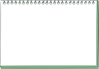 ルーズリーフの背景フレームイラスト。