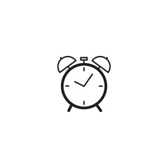 Alarm clock line icon vector