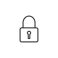 Padlock line icon