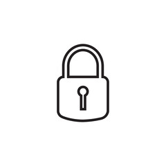 Padlock line icon