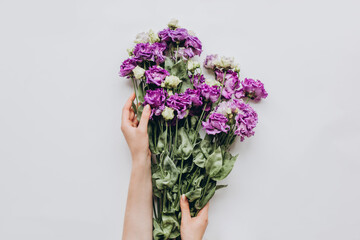 bouquet of flowers in a hand