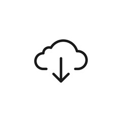 Download icon. Cloud symbol modern, simple, vector, icon for website design, mobile app, ui. Vector Illustration