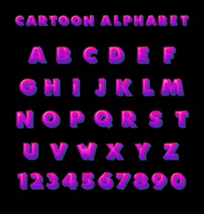 cartoon alphabet vector