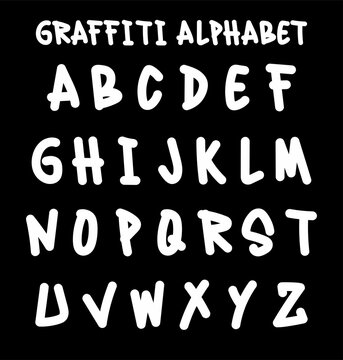 graffiti alphabet vector