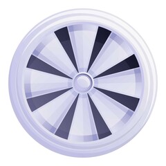 Modern ventilation fan icon. Cartoon of modern ventilation fan vector icon for web design isolated on white background
