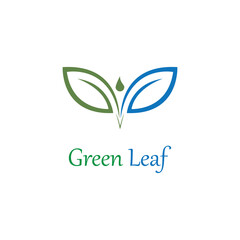 Logos of green Tree leaf ecology
