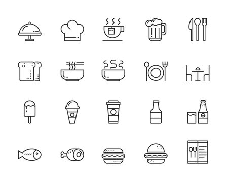 food icons . pixel perfect vector illustration
