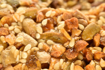A few delicious walnut cookies, close-up.