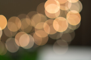 Orange bokeh  background and light