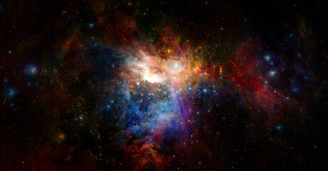 Obraz na płótnie Canvas Nebula night sky. Elements of this image furnished by NASA