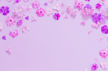 summer flowers on paper background