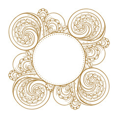 Tangled tentacles frame. Decorative element with a place for text.
