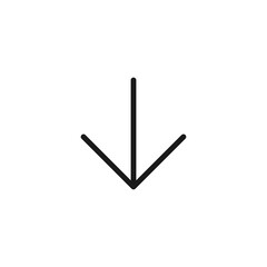 Arrow down icon. Vector Illustration