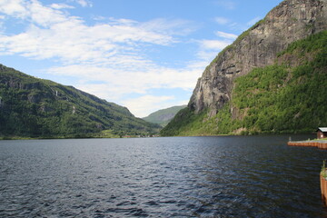 lake and mountains