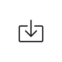 Download button icon. Arrow down symbol modern, simple, vector, icon for website design, mobile app, ui. Vector Illustration