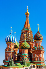 Fototapeta na wymiar Saint Basil Cathedral at Red Square with clear sky in Moscow,Russia