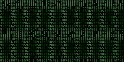 ランダムなデジタル数字の羅列