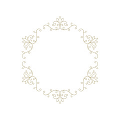 empty golden ornamental frame