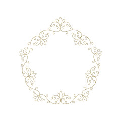 empty golden ornamental frame