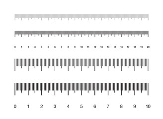 Ruler. Measuring scale, Markup for Rulers. Vector illustration. Centimeters Scale. Millimeters Scale.
