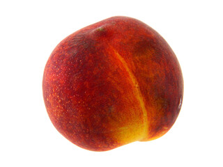 red peach isolated on white background