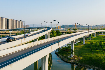 Naklejka premium road in city