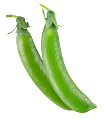 green peas isolated on a white background