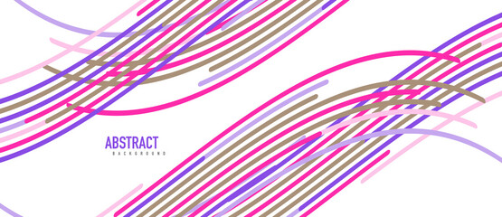 Аbstract moving colorful lines vector backgrounds for cover, placard, poster, banner or flyer