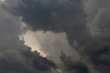 Fototapeta na wymiar Cumulus clouds in the sky. Background. Texture. Substrate.