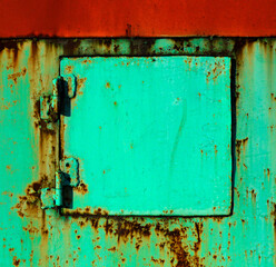 Multicolored covers of coal sheds and bins