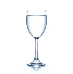 Empty wine glass. Isolated on white background. This has clipping path.