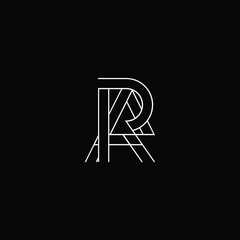 Professional Innovative Initial AR logo and RA logo. Letter AR RA LOGO Minimal elegant Monogram. Premium Business Artistic Alphabet symbol and sign - obrazy, fototapety, plakaty