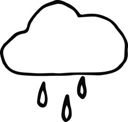rainy cloud vector illustration summer autumn weather cold water raindrops nature state