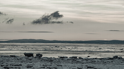 Black and white sunrise