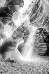 Amazing view of Antelope Canyon. It is a slot canyon in the American Southwest, on Navajo land east of Page, Arizona