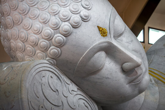 Background of large Buddha image in Wat Phu Kon Udon Thani Province