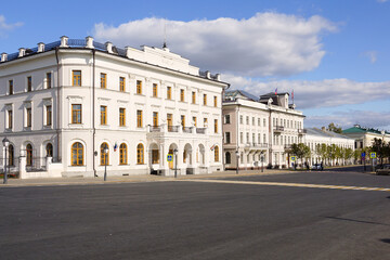 Fototapeta na wymiar Kazan, Russia - September 4, 2019. The building of the Kazan City Council. May 1 Square