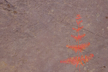 Stone texture background with fossil © poliki