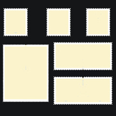 Postage stamps in grunge style. Set of textured postmarks . vector collection of vintage post marks.